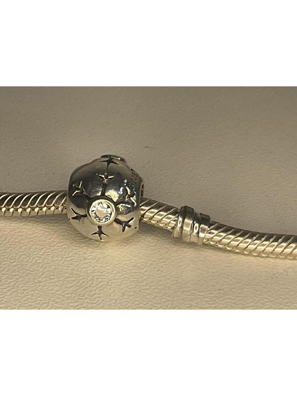 Pandora Aqua Blue Wi Her Snowflake Charm Retired
